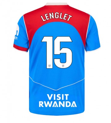 Lacne Muži Futbalové dres Atletico Madrid Clement Lenglet #15 2025-26 Krátky Rukáv - Tretina